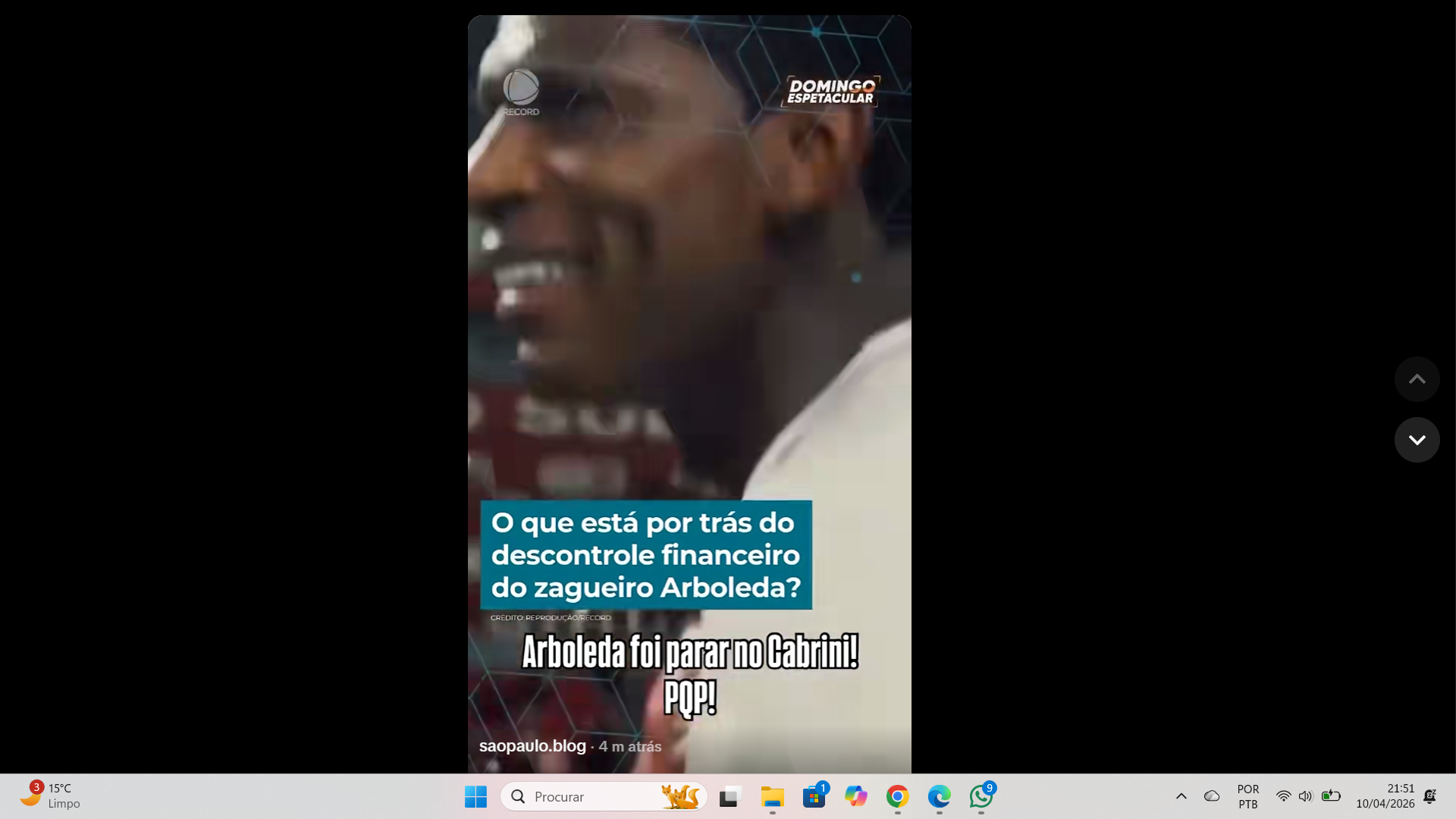 Arboleda, do SPFC, vira matéria no Domingo Espetacular: Fuga para Equador e Descompasso Financeiro